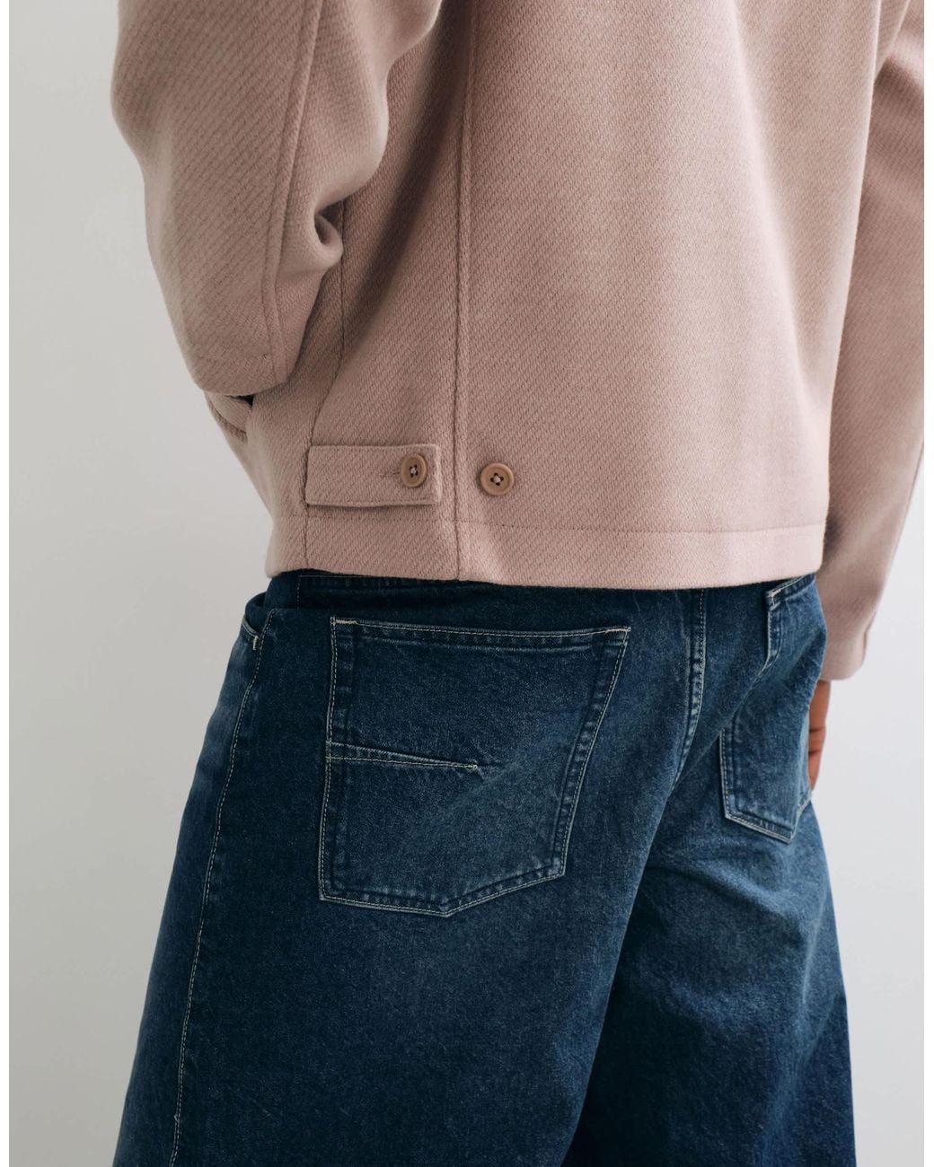 ASOS Natural Zip Up Wool Look Jacket for men