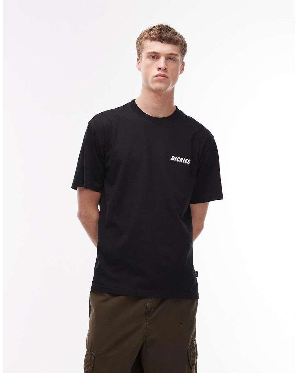 Dickies Black Dry Ridge Backprint T-Shirt for men