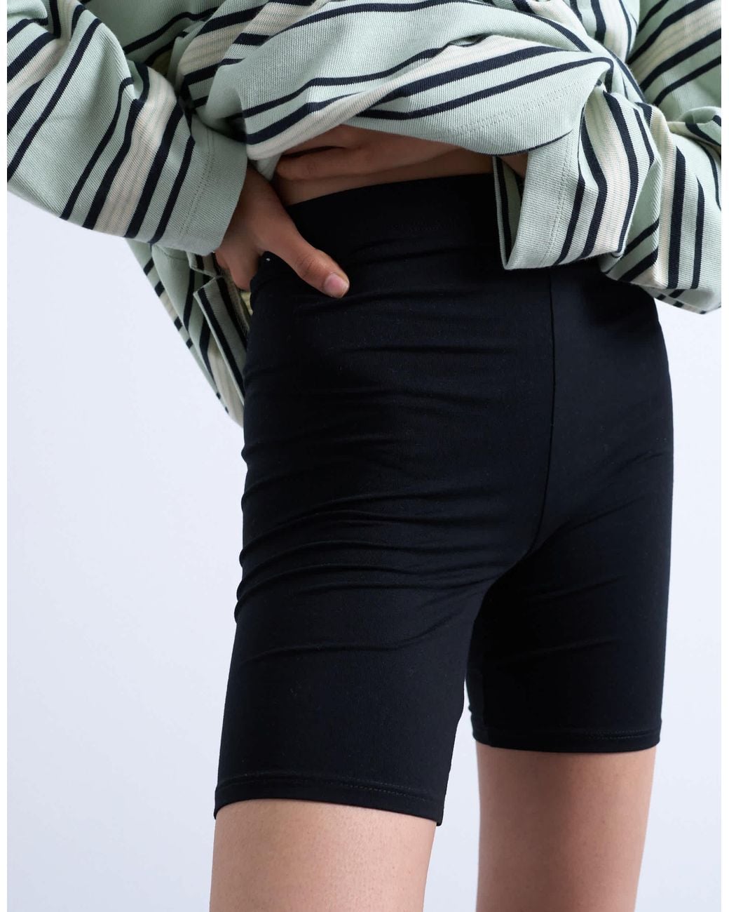 TOPSHOP White Basic Legging Short