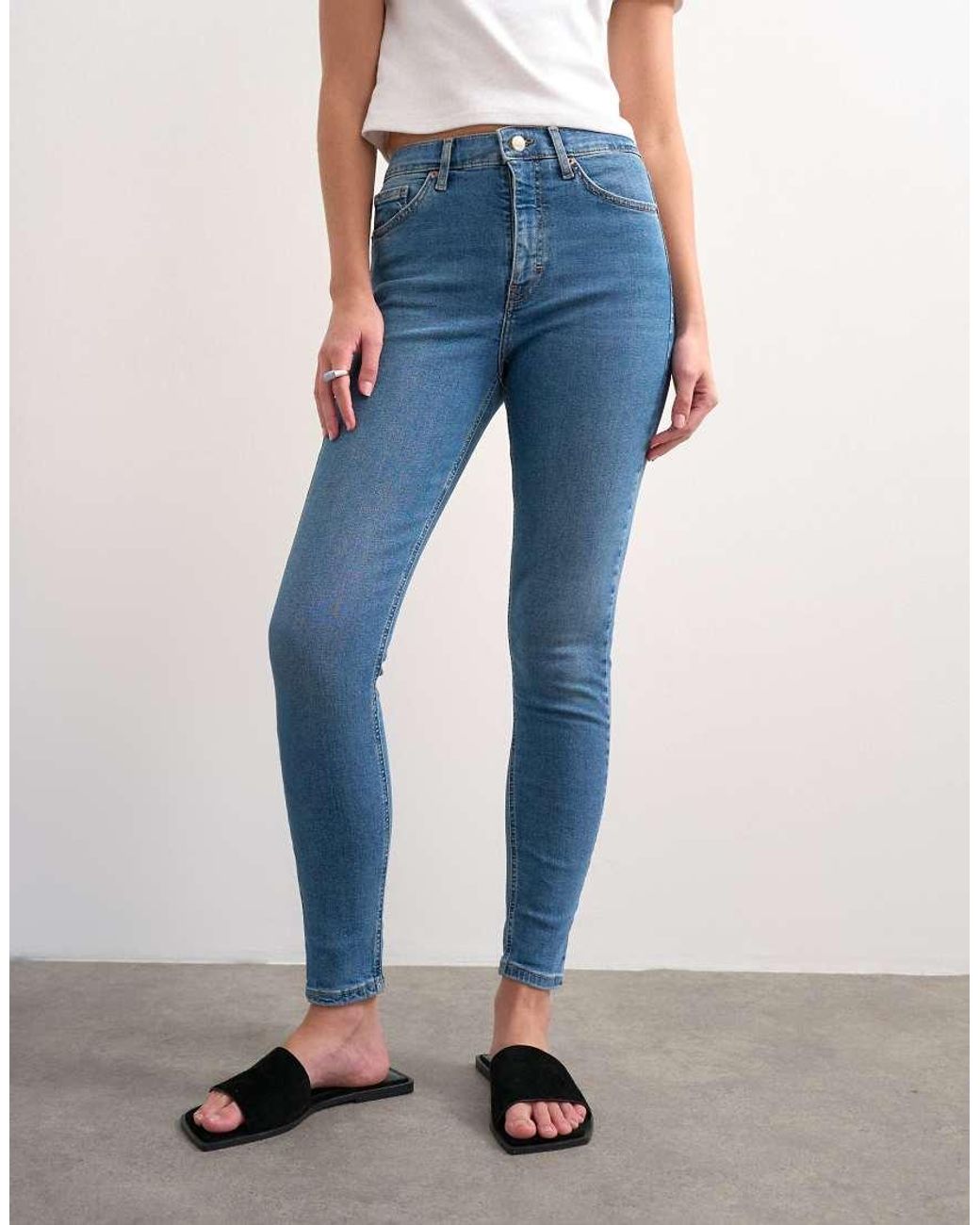 TOPSHOP Blue Jamie Skinny High Rise Jean