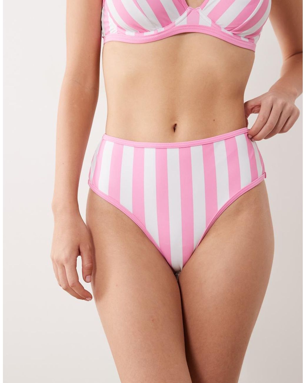 Peek & Beau Pink High Waist Bikini Bottom