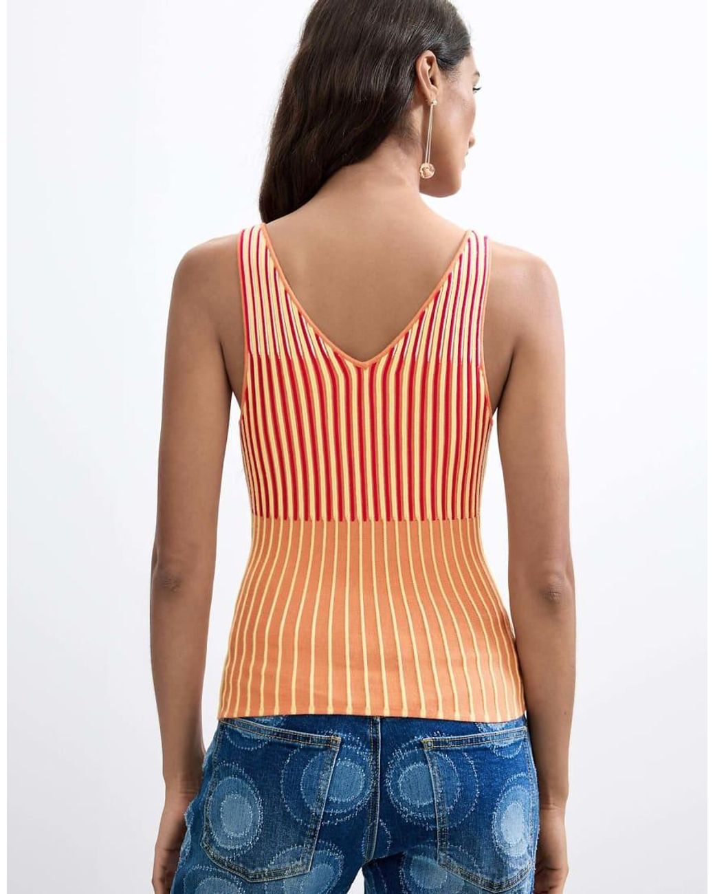 Desigual Blue Sleeveless Knit T-Shirt