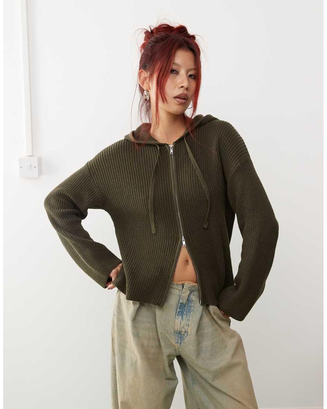 Monki zip hoodie sale