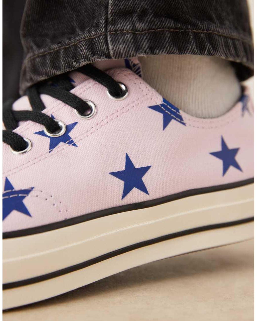 Converse Black Chuck 70 Ox Trainers With Star Print for men