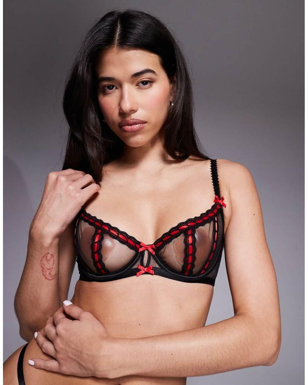 Ann Summers Black Roxanne Non Paded Plunge Bra