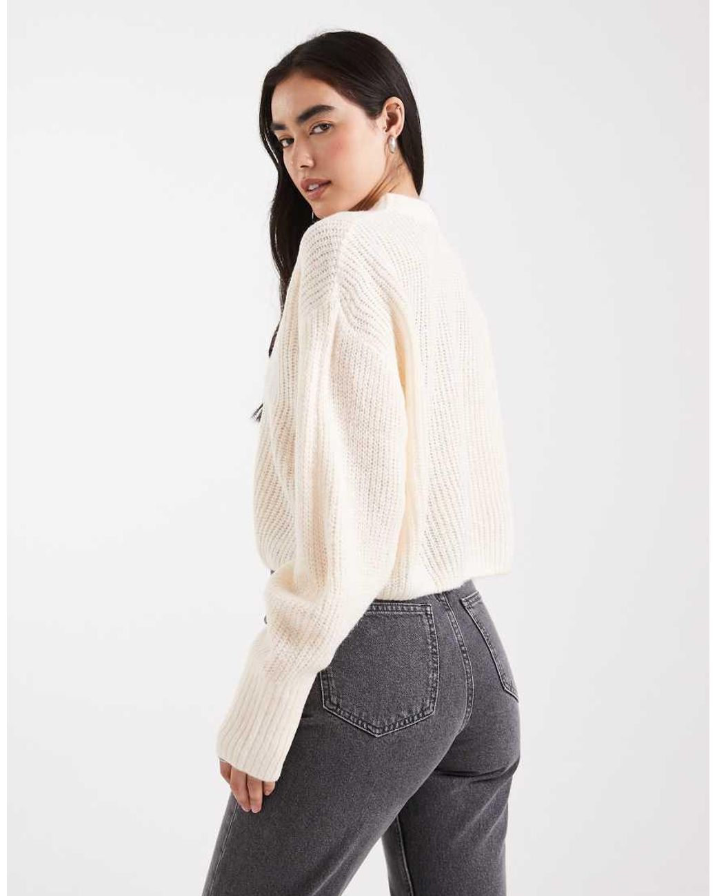 Miss Selfridge Natural Slouchy Knit Jumper