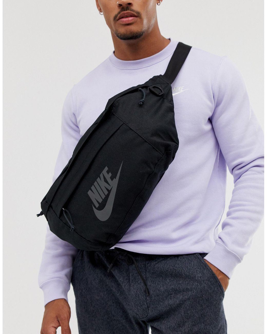 Riñonera grande en negro Tech Nike de hombre de color Negro