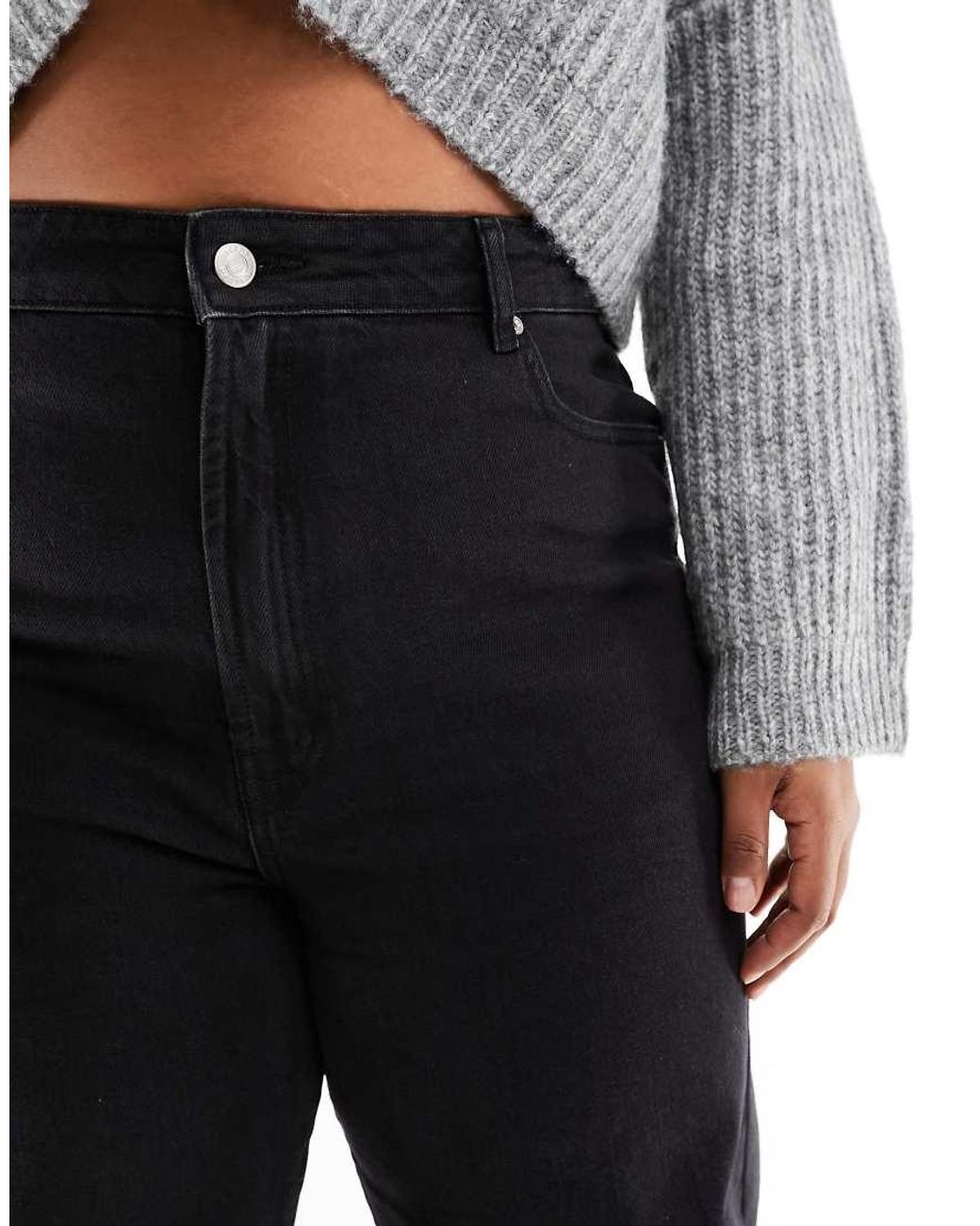 ASOS Blue Asos Design Curve Ankle Grazer Straight Leg Jean