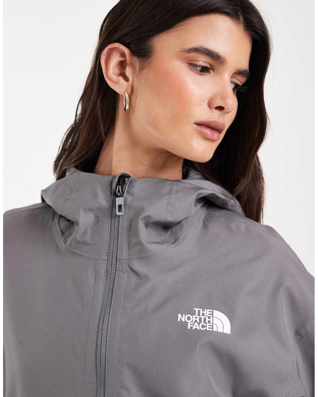 The North Face Gray Quest Dryvent Mono Cropped Jacket