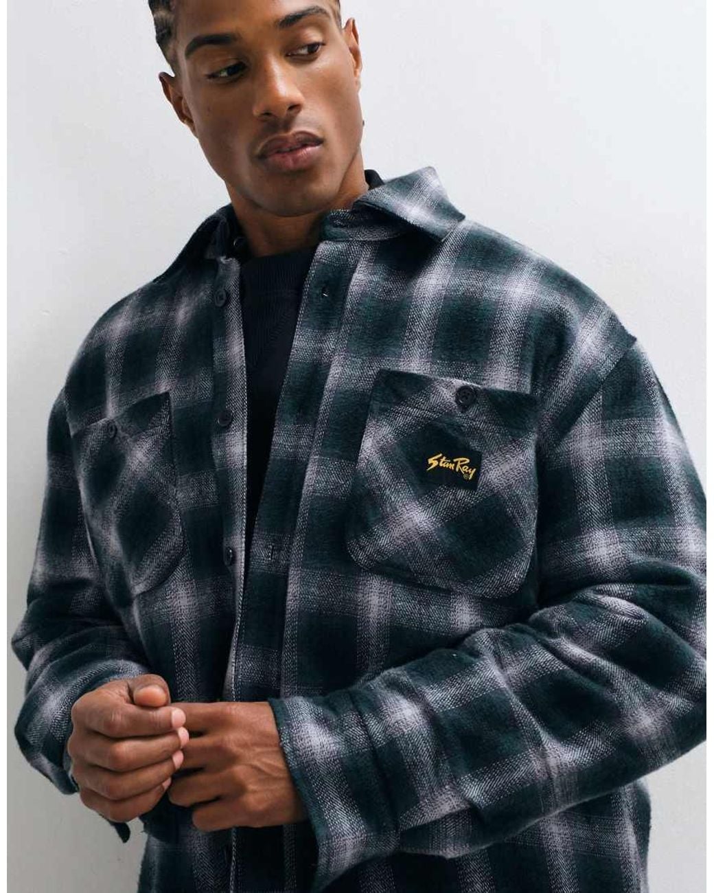 Stan Ray Blue Stay Ray Quilted Overshirt for men