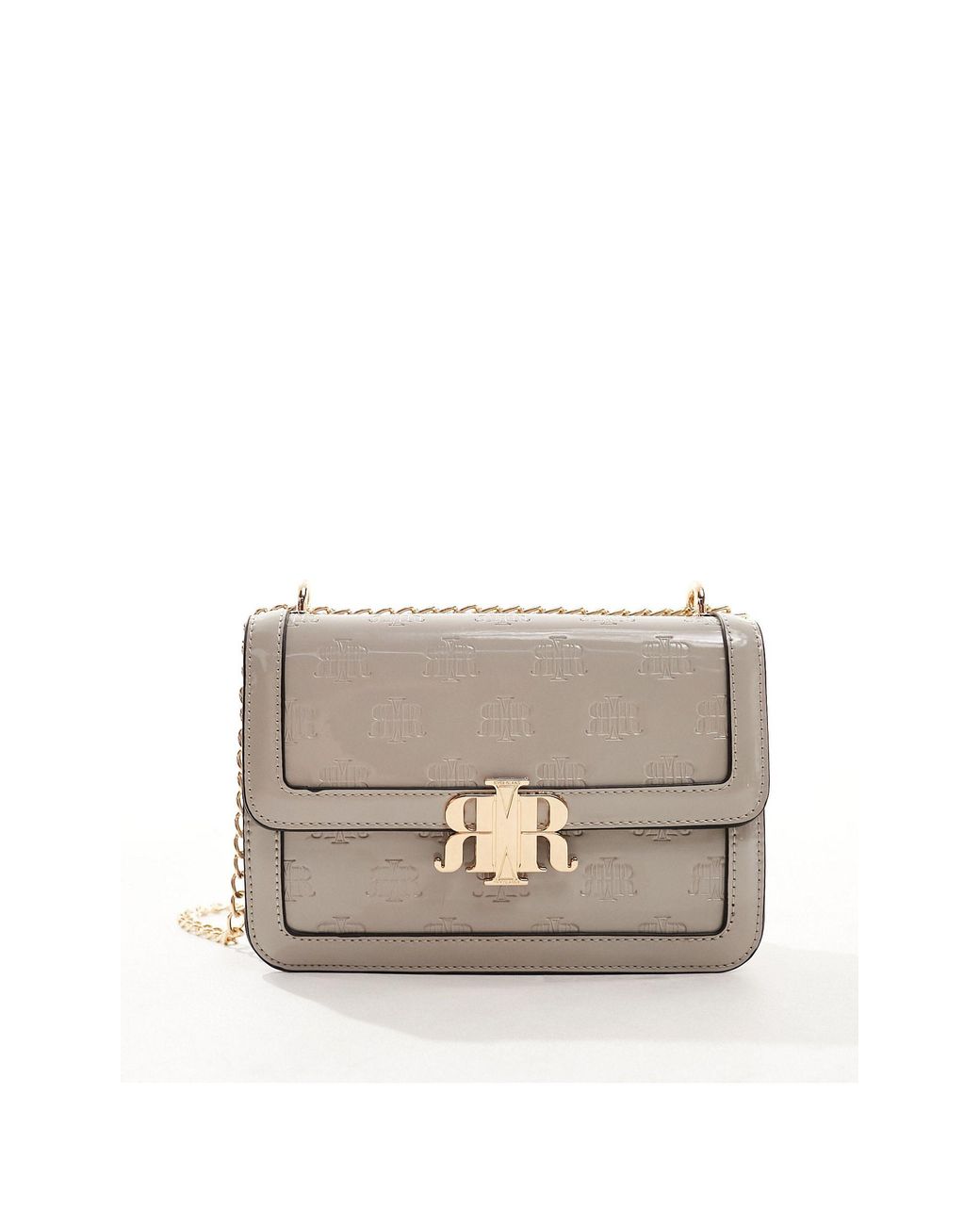 River Island White Padlock Detail Shoulder Bag