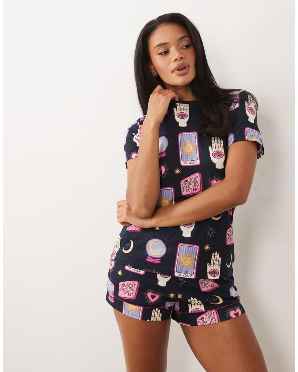 Chelsea Peers Blue Halloween Short Sleeve Pyjama Set