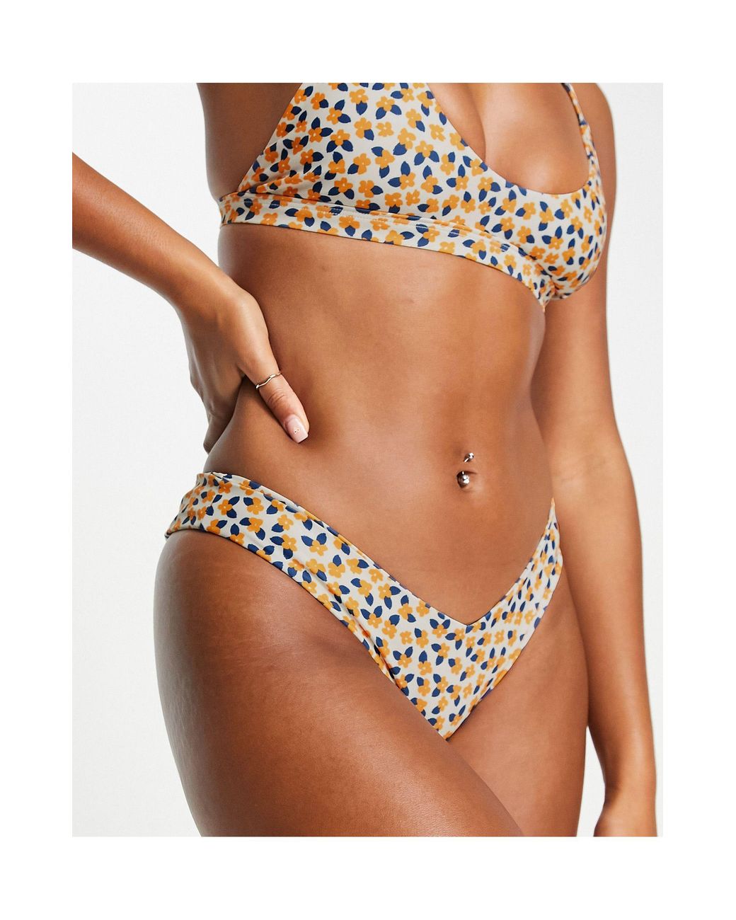 Kulani Kinis X Hannah Meloche Hoog Uitgesneden Vintage Bikinibroekje