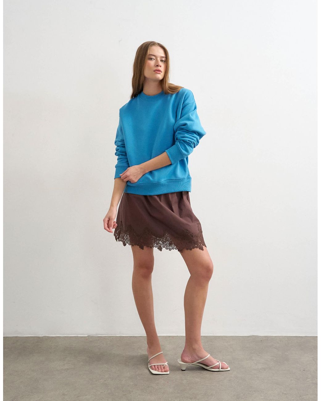 TOPSHOP Blue Ultimate Sweat