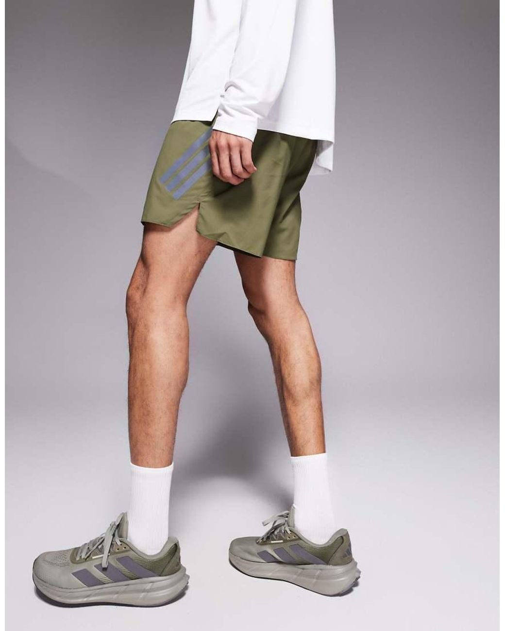 Adidas Originals Green Adidas Running Adi35 Shorts for men