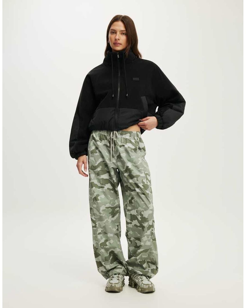 Cotton On Black Polar Fleece Padded Jacket