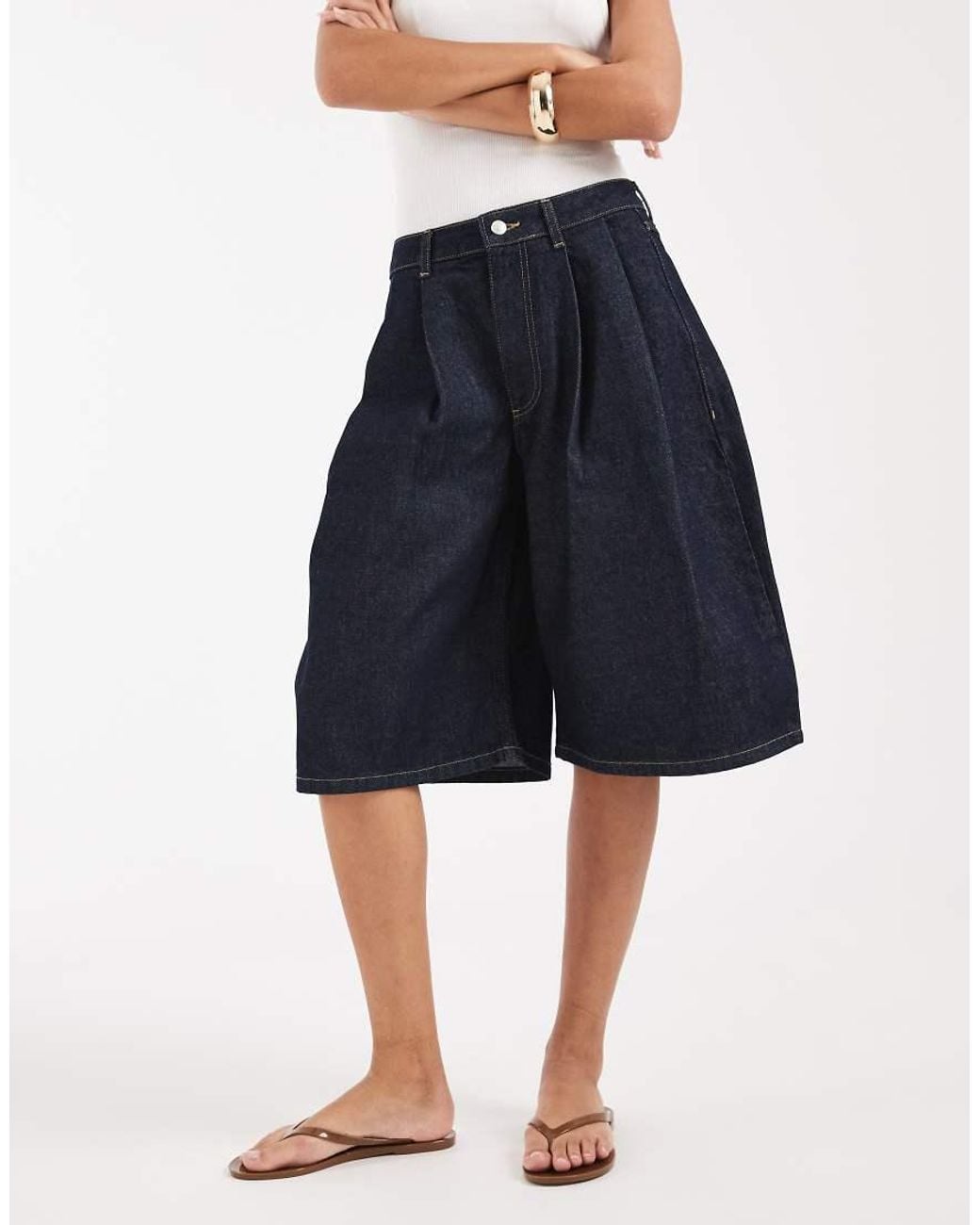 ASOS Blue Horseshoe Denim Jorts