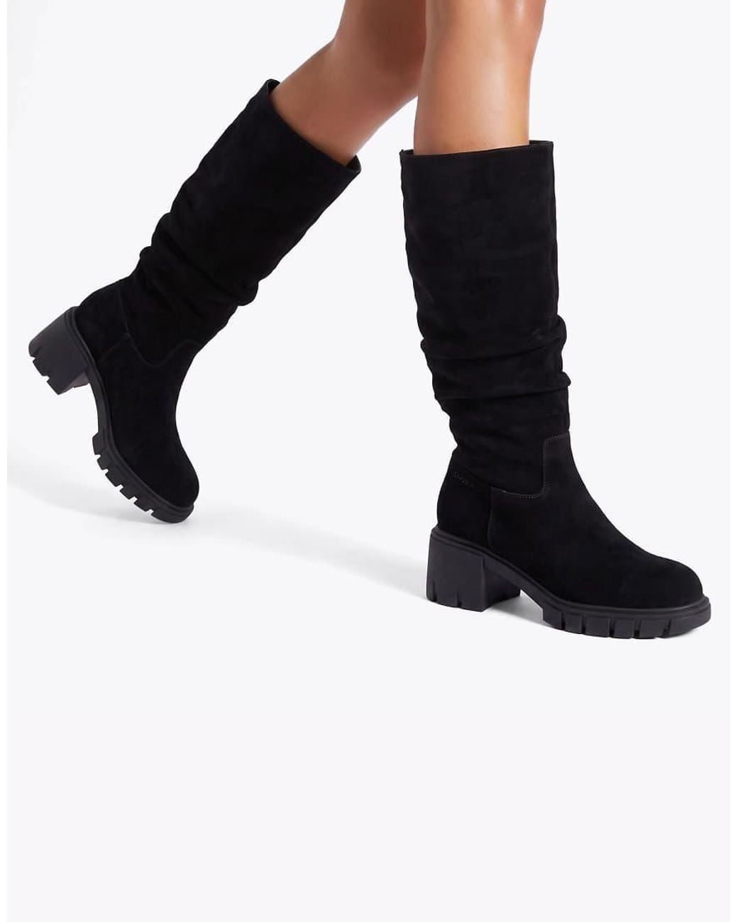 Carvela Kurt Geiger Black Ignite Slouch Knee Boots