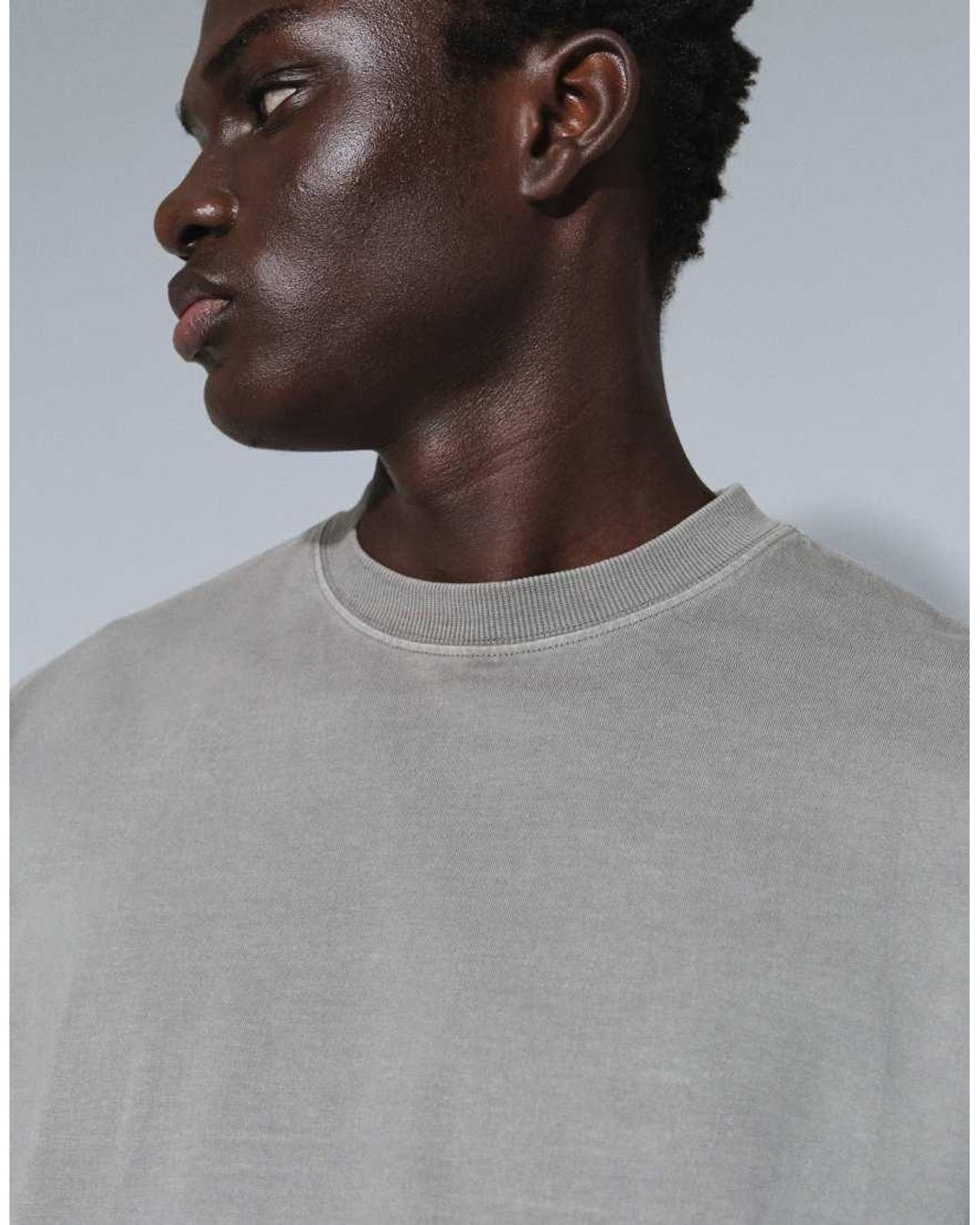 Cotton On Gray Boxy Fit T-Shirt for men