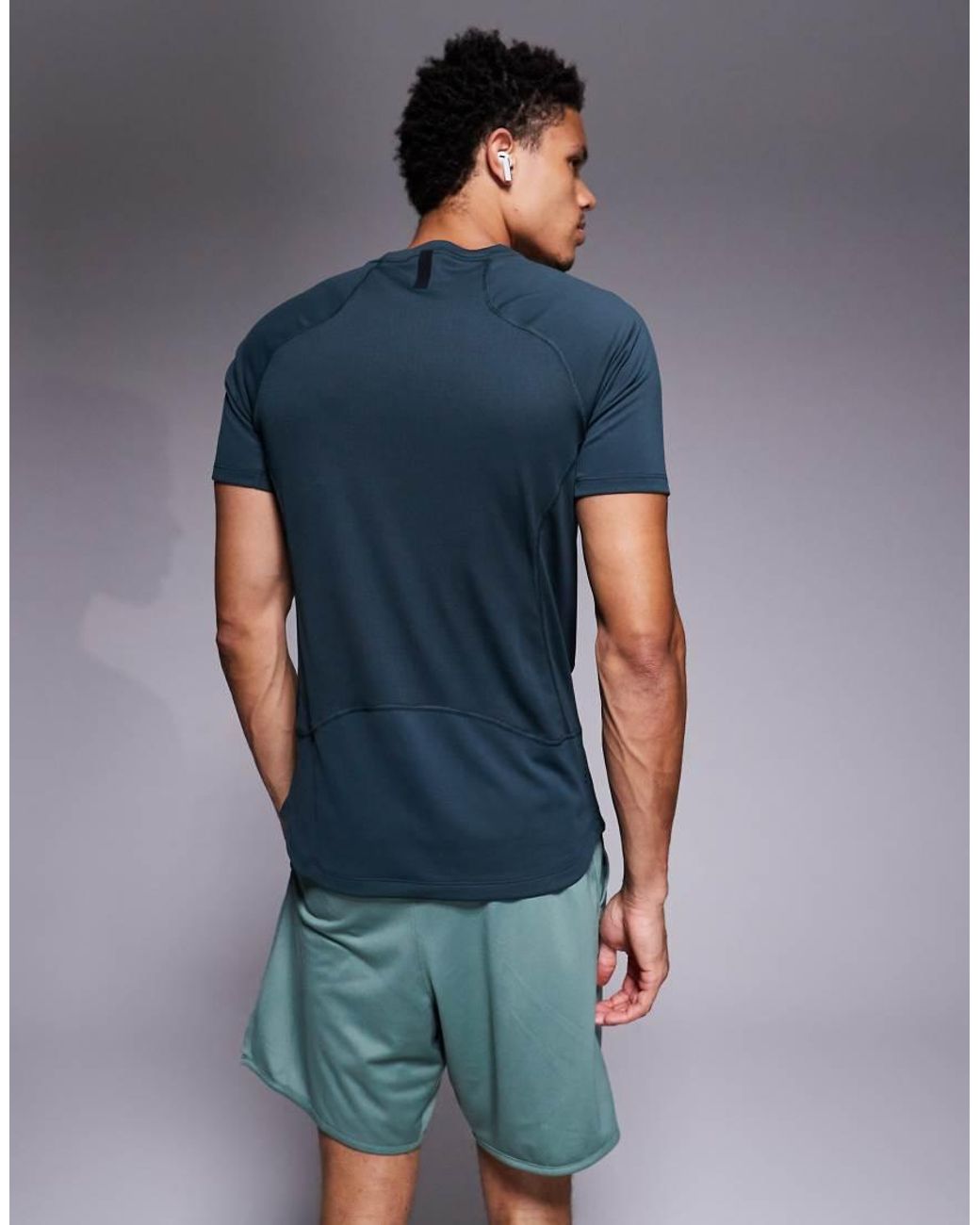 Nike Blue Pro Dri-Fit Muscle Fit T-Shirt for men