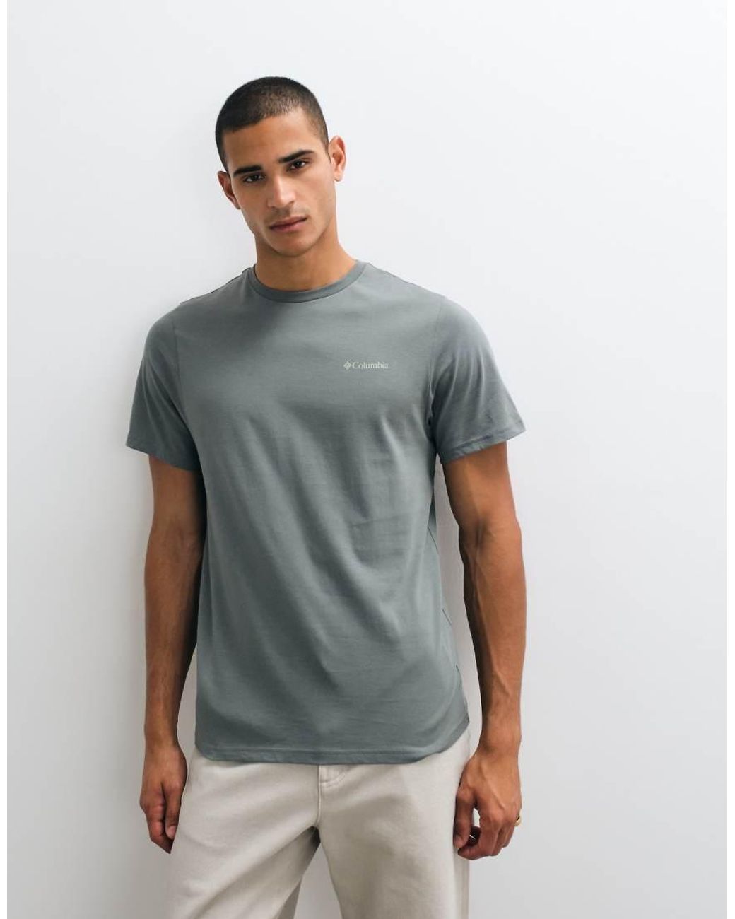 Columbia Gray Csc Outdoor Wavy Peaks Graphic T-Shirt for men