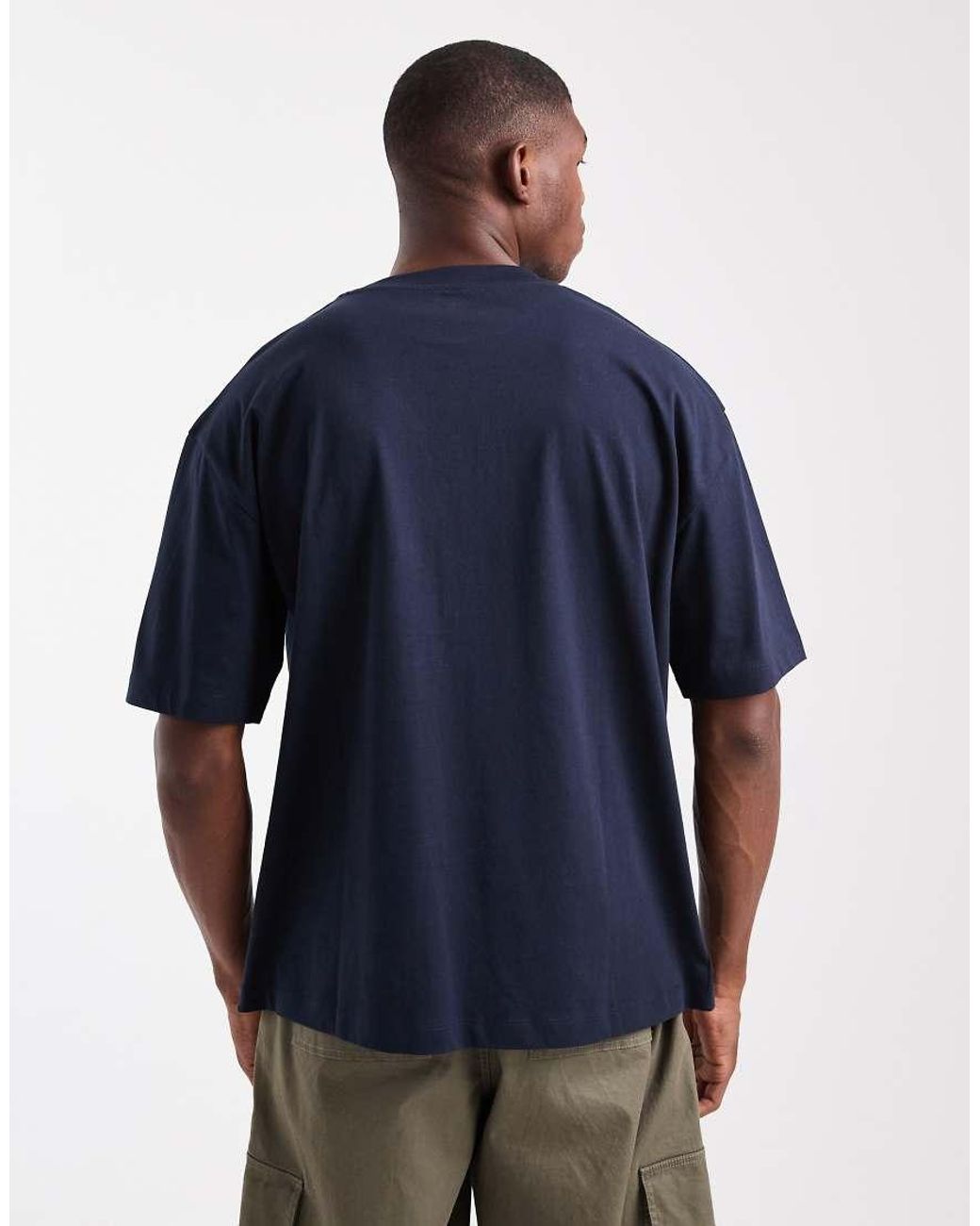 ASOS Blue Essentials Oversized T-Shirt for men