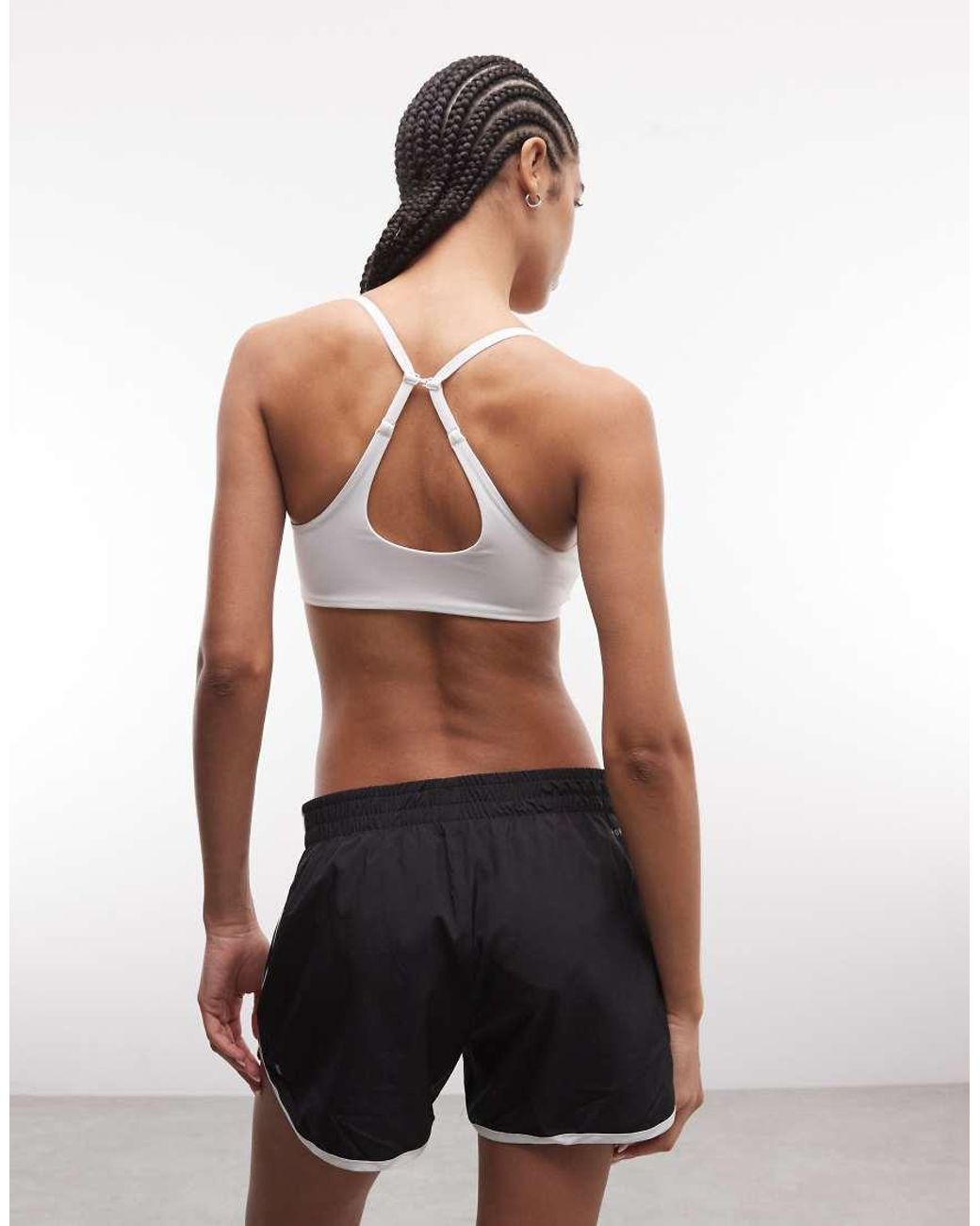 Adidas Originals White Adidas Training Optime Essentials Light Support Sports Bra