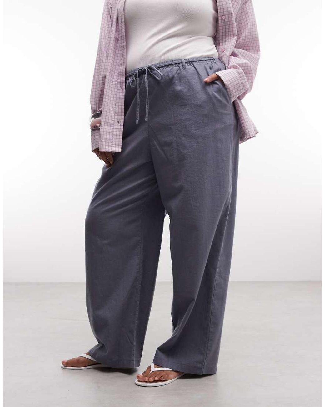 ASOS Blue Asos Design Curve Pull On Pants