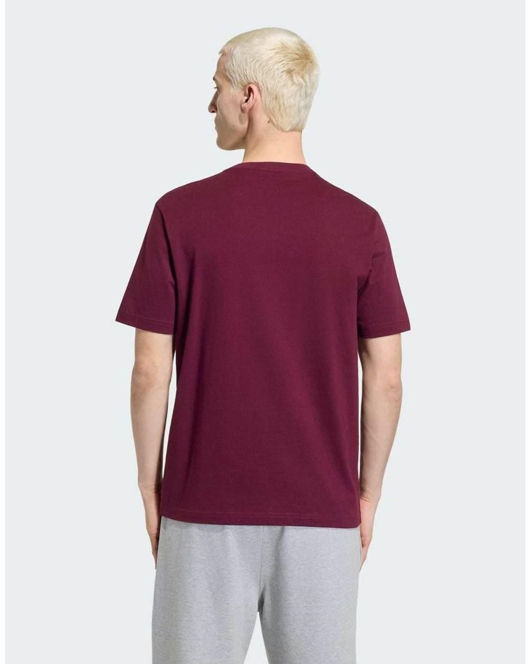 Adidas Originals Purple Essentials Logo T-Shirt for men