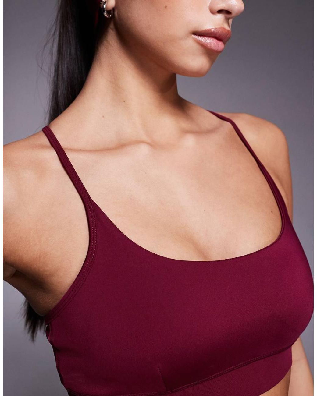 4505 Gray Active Medium Support Sports Bra With Adjustable Straps