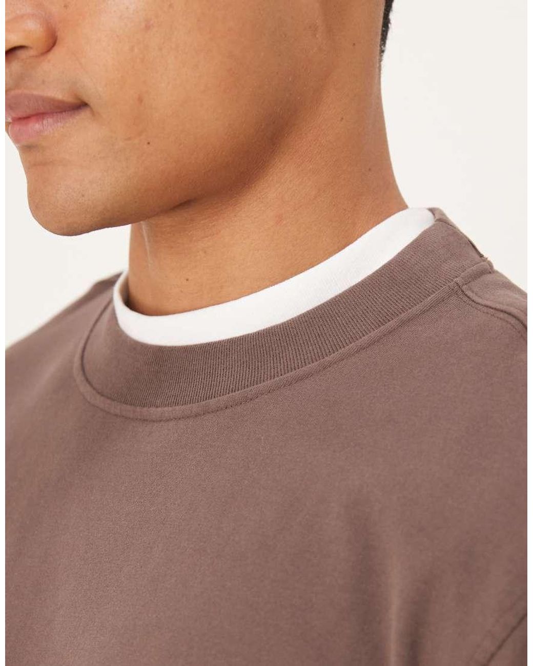 Abercrombie & Fitch Brown Long Sleeve Premium Heavyweight Sweatshirt for men