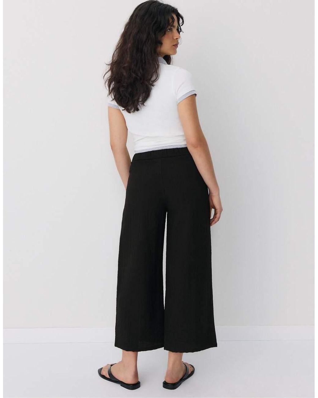Stradivarius White Rustic Culottes