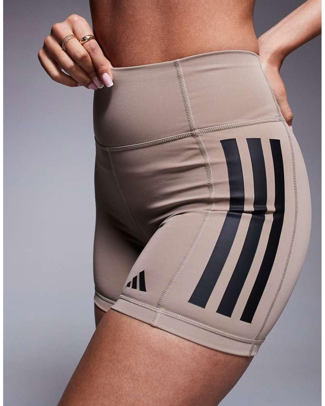 Adidas Originals Gray Adidas Training Optime Booty Shorts