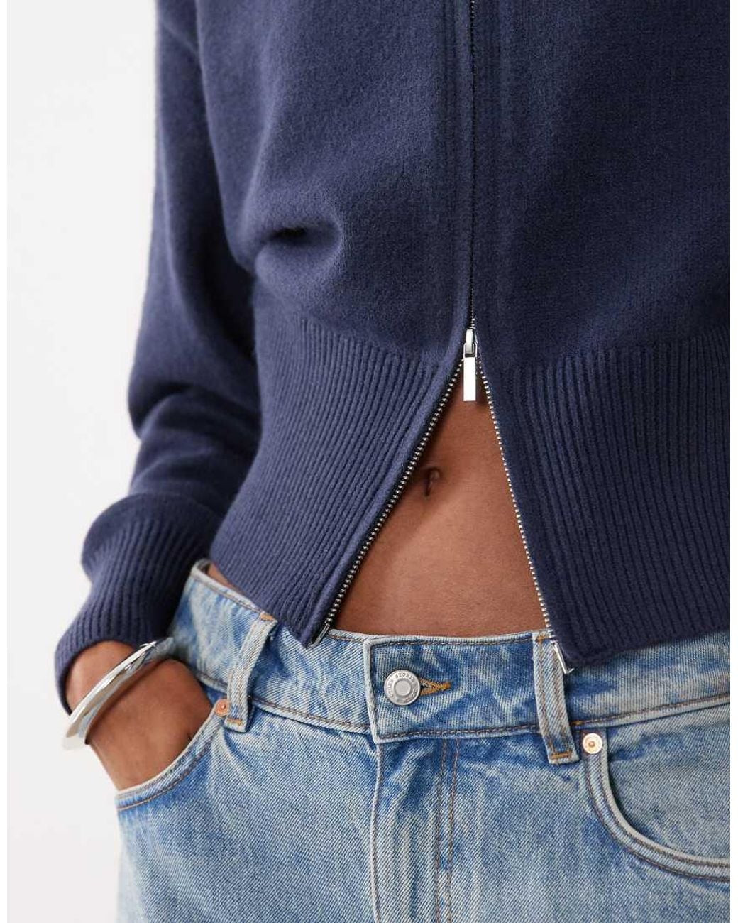Cotton On Blue Lotus Cinched Zip Knit