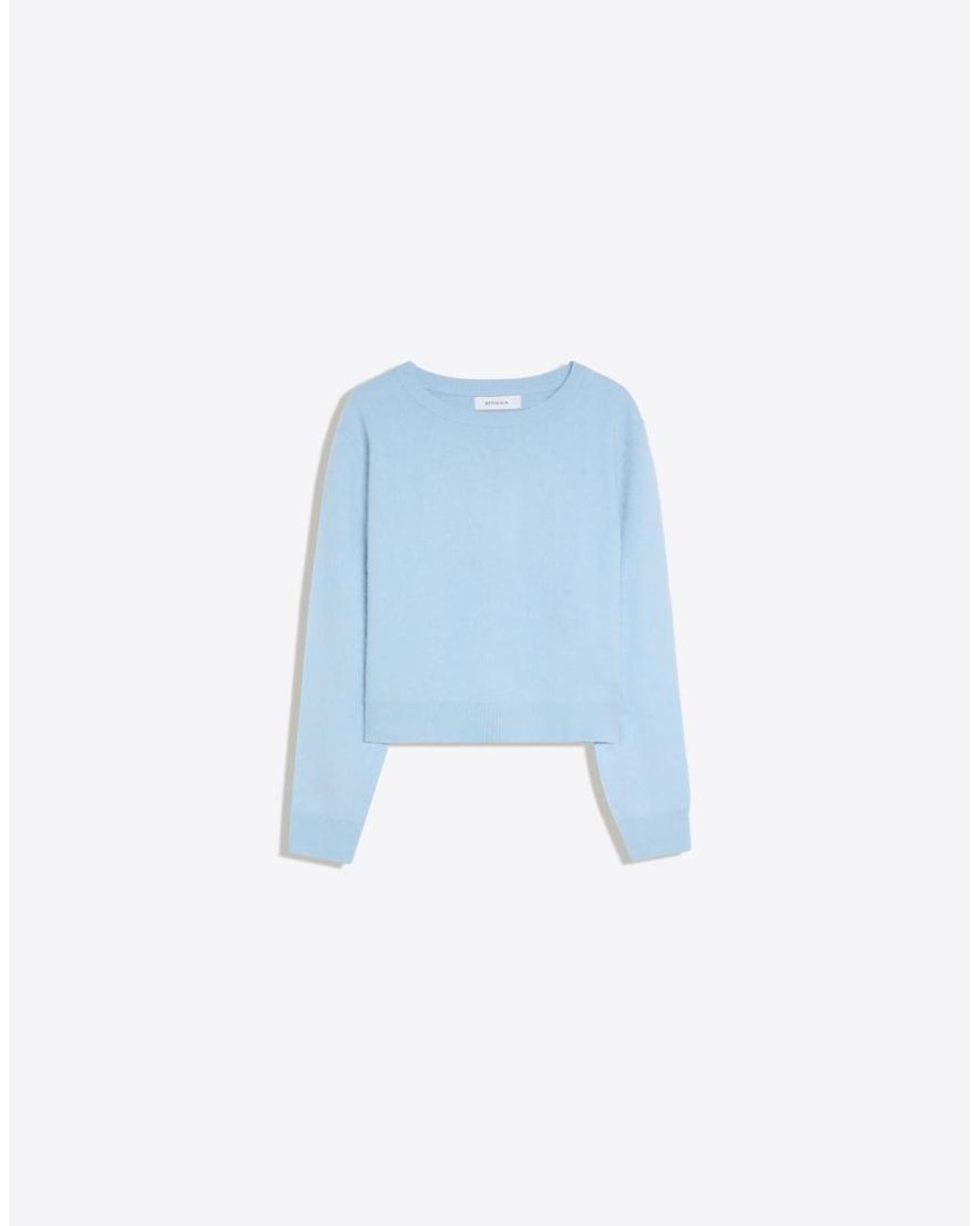 Bershka Blue 100% Wool Round Neck Jumper