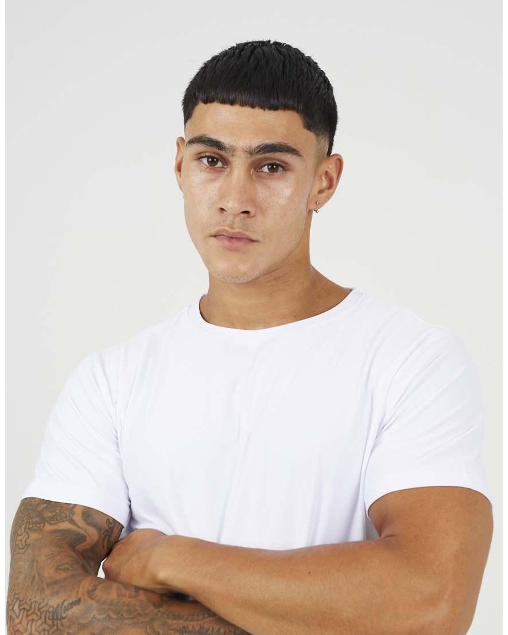 Brave Soul White Classic Crew Neck T-Shirt for men