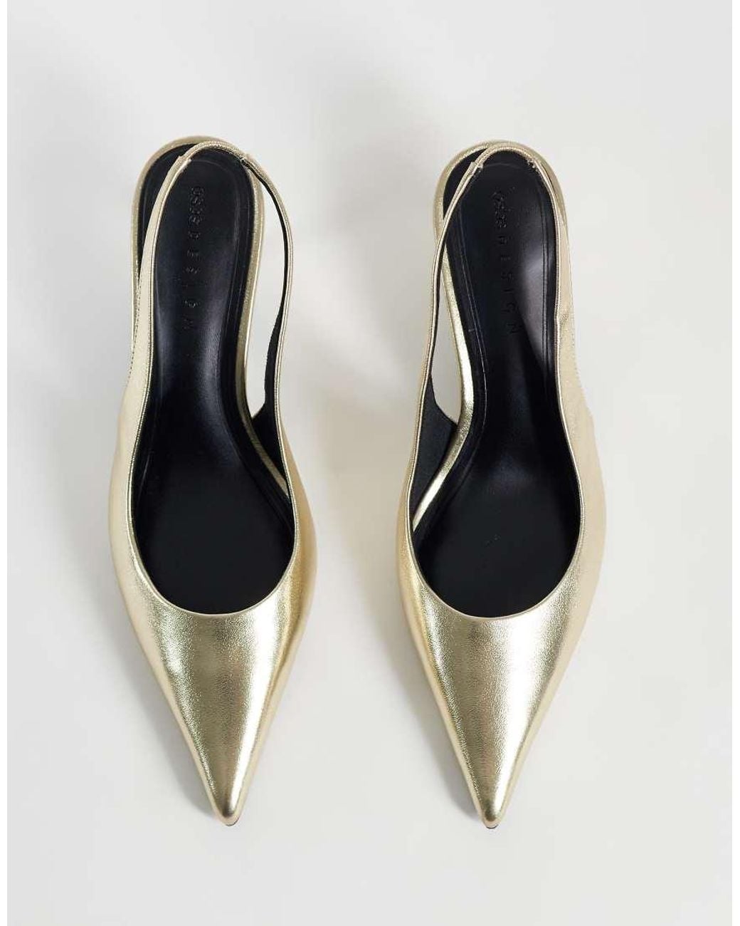 ASOS White Shade Slingback Kitten Heels