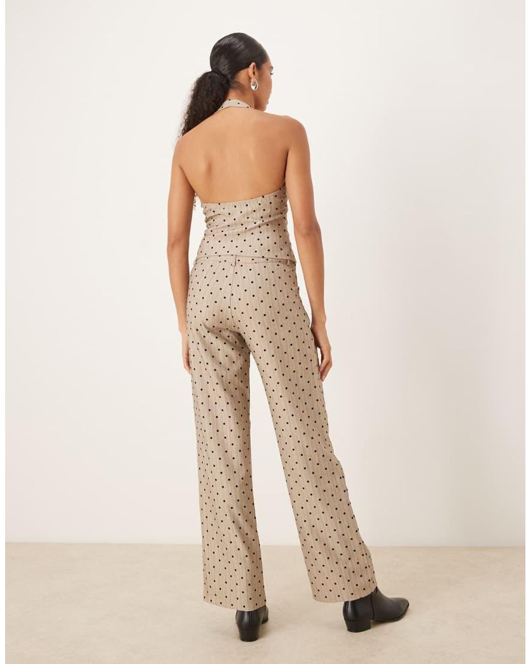 Motel Natural Co-Ord Tatina Polka Dot Trouser