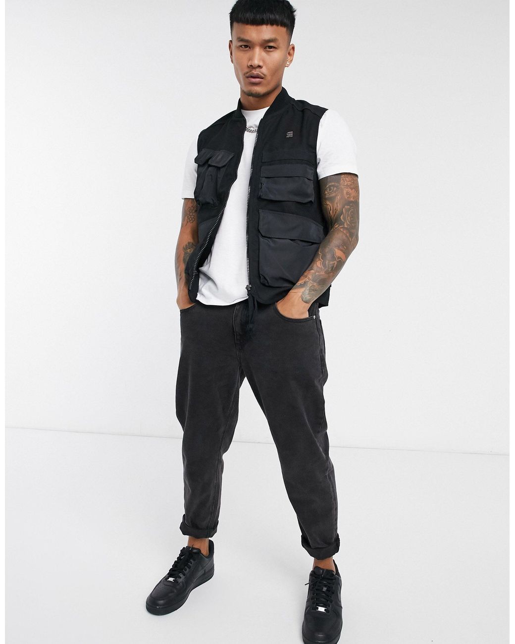 G-Star RAW Utility Vest in Black for Men | Lyst