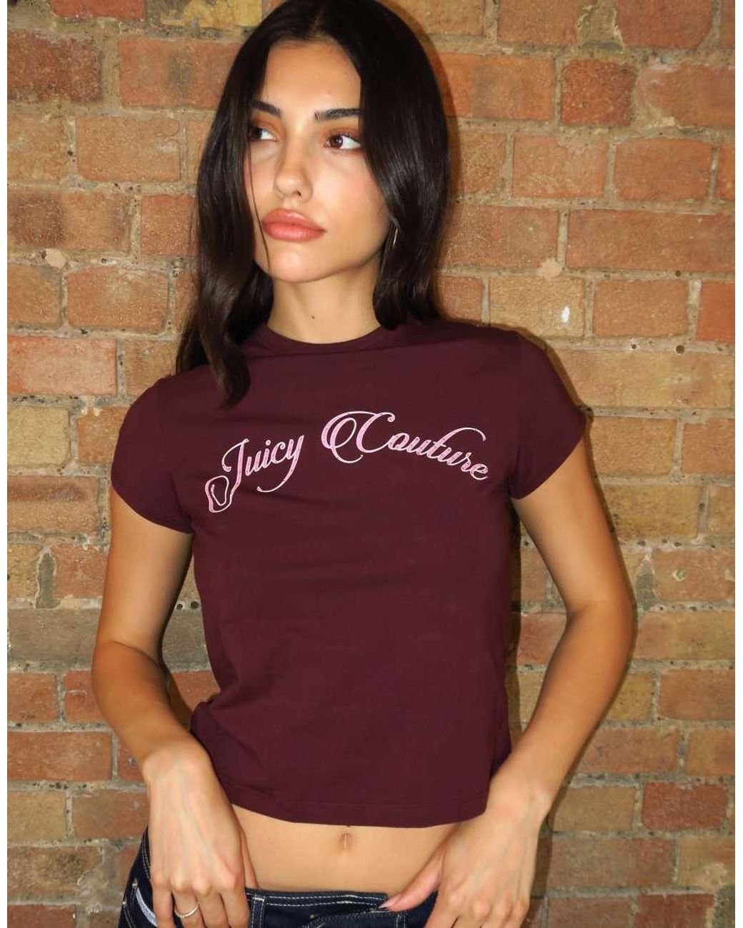 Juicy Couture Purple Logo Script Baby T-shirt