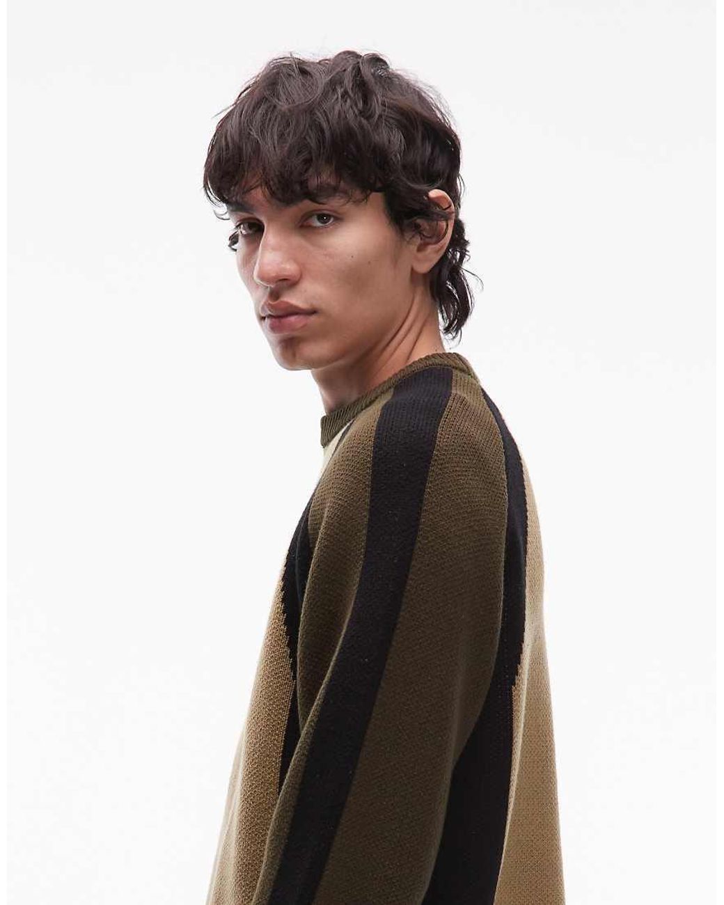Obey Multicolor Raglan Knitted Jumper for men
