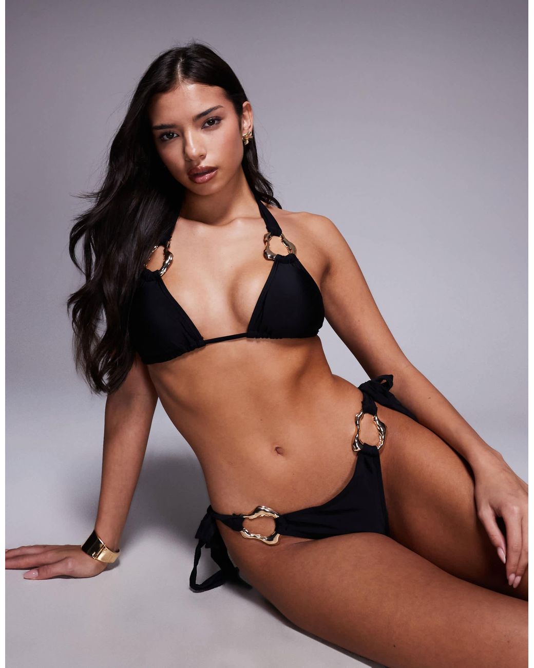 Amore - bas Moda Minx en coloris Brown