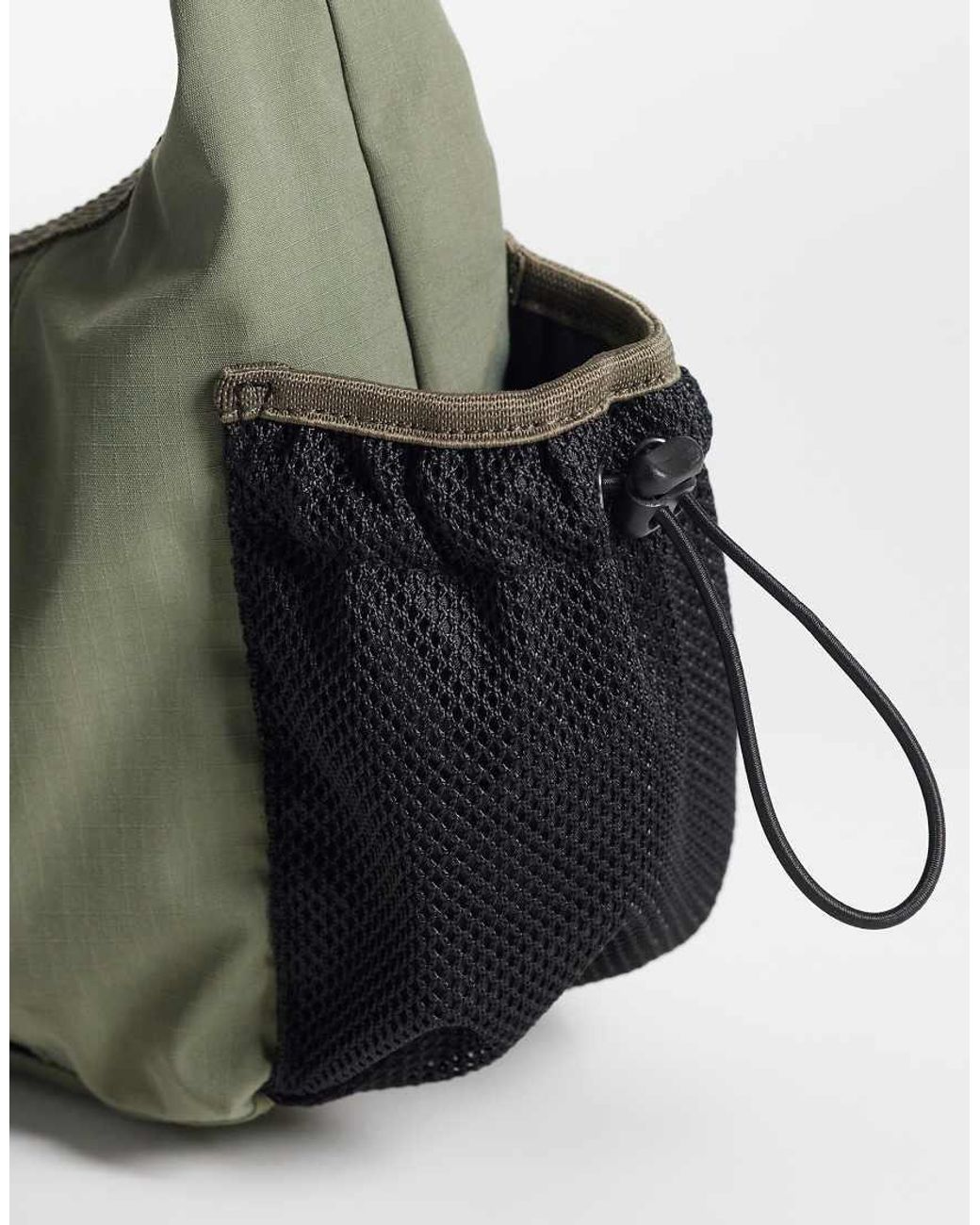 Weekday Green Mesh Drawstring Detail Purse