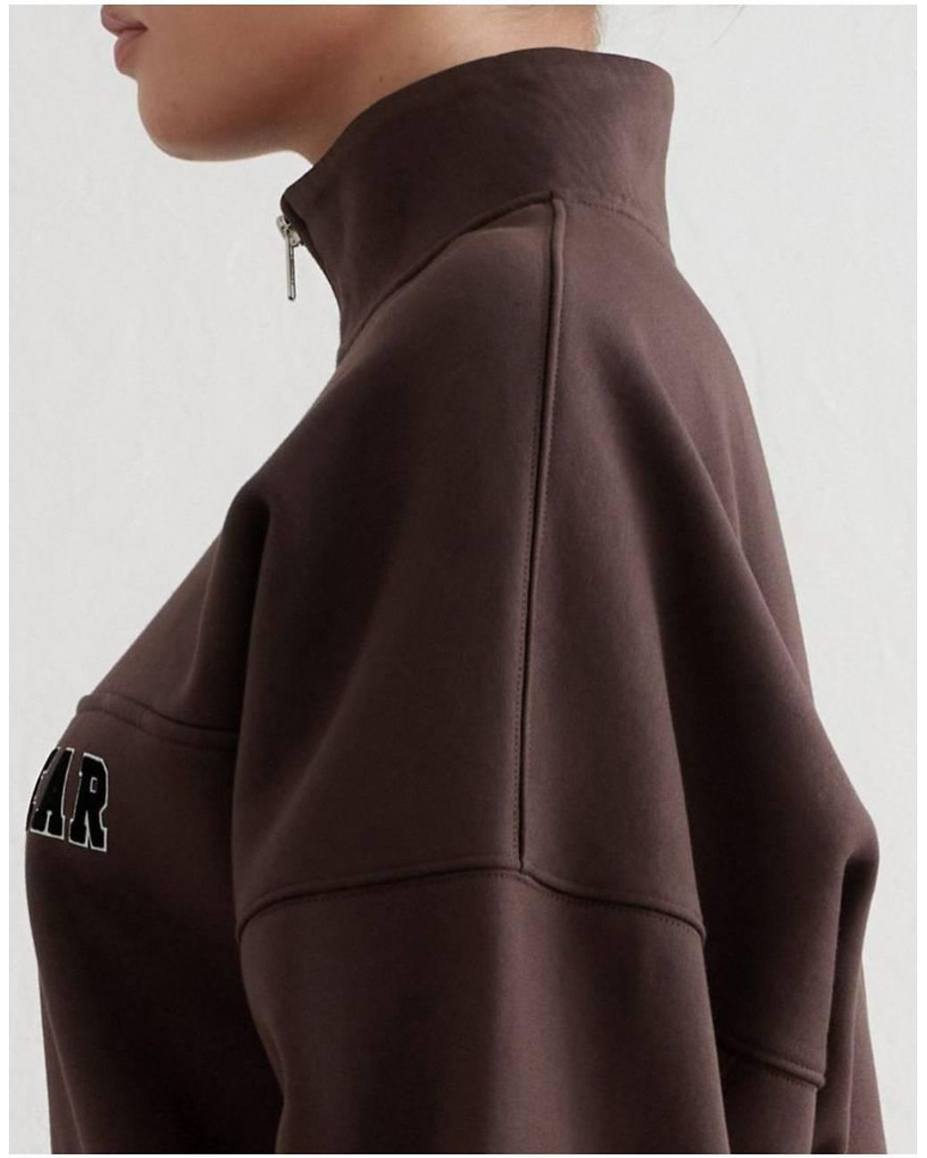 Aim'n Brown Chocolate Varsity Sweat Half Zip