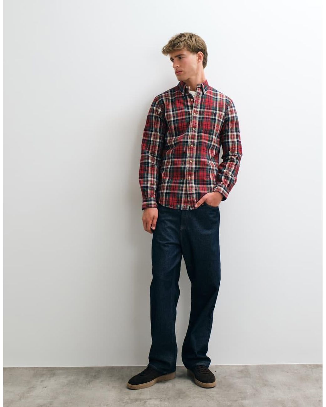 Polo Ralph Lauren Red Sport Brushed Oxford Shirt for men