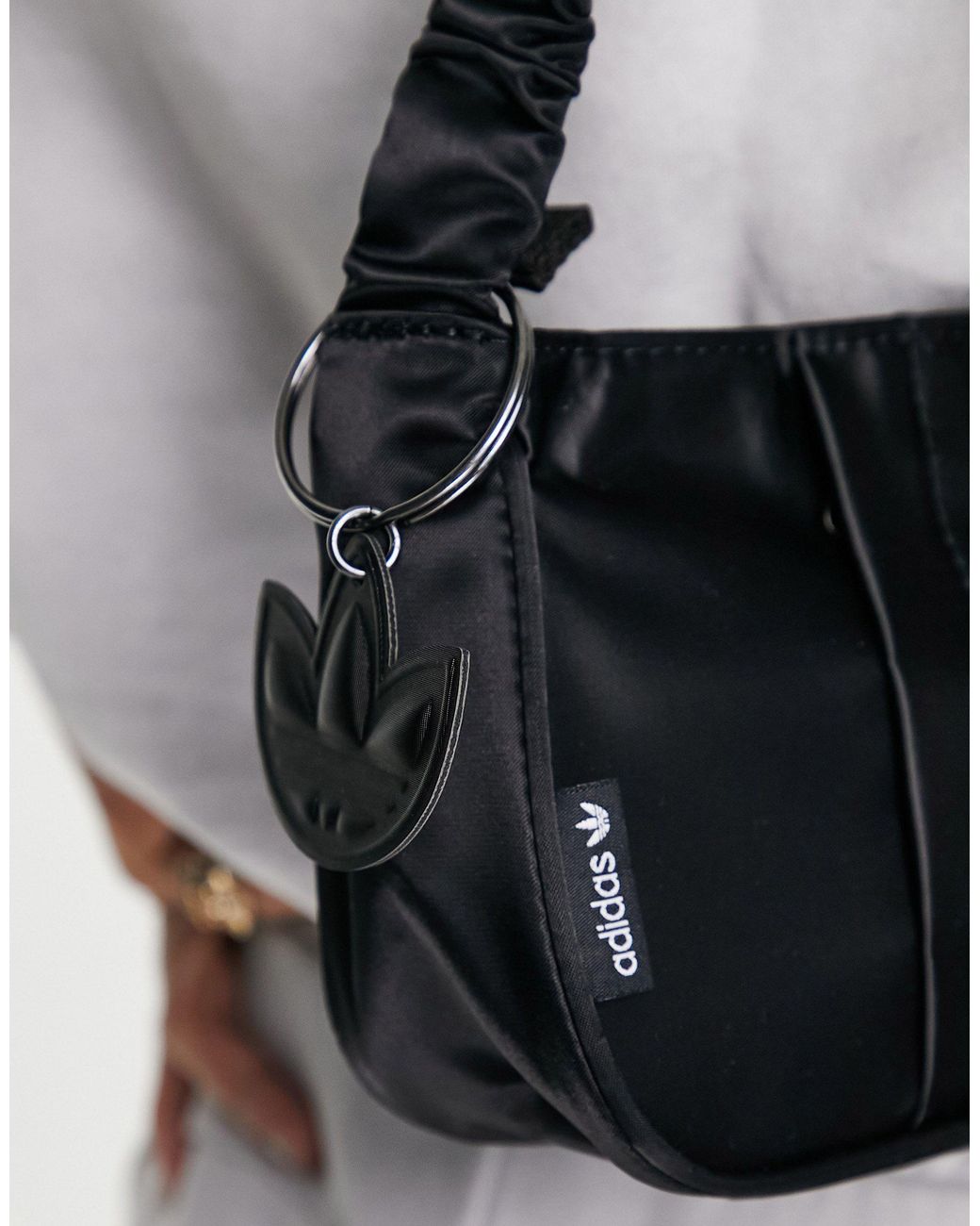 adidas originals ★Adidas Satin Small Shoulder Bag Black adidas Originals mini satin shoulder bag in black | ASOS