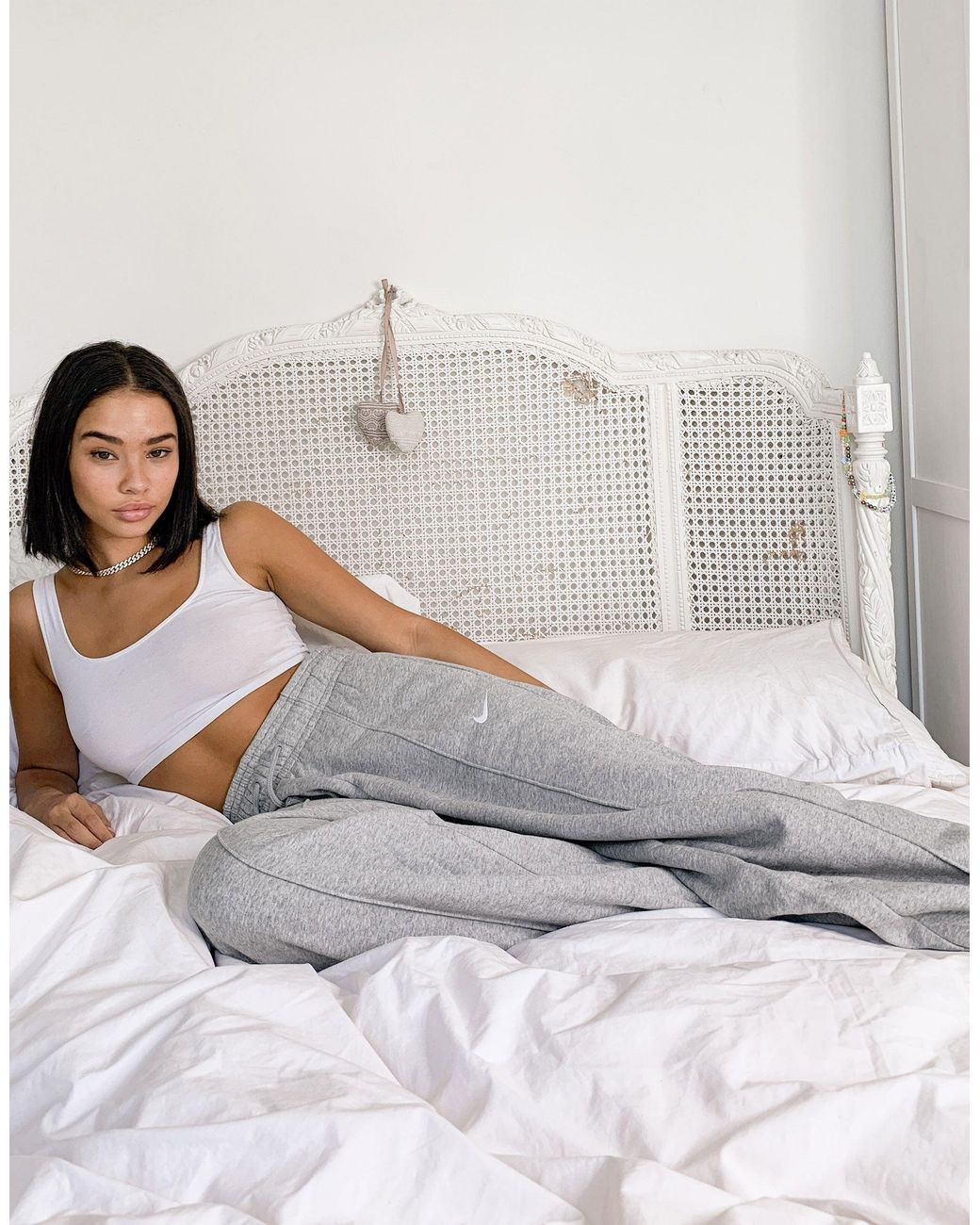 nike mini swoosh high waisted wide leg sweatpants