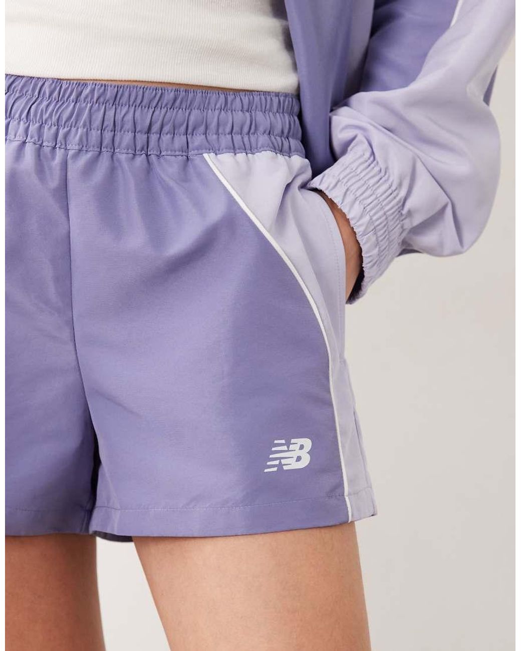 New Balance Purple Trackside Woven Short