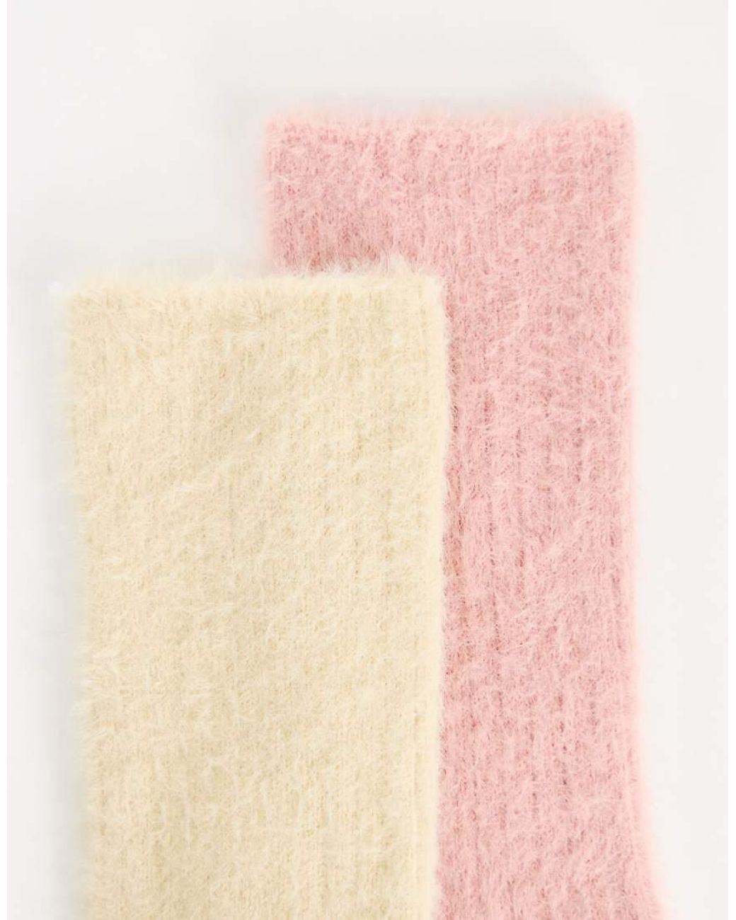 TOPSHOP Natural 2Pk Cosy Fluffy Socks