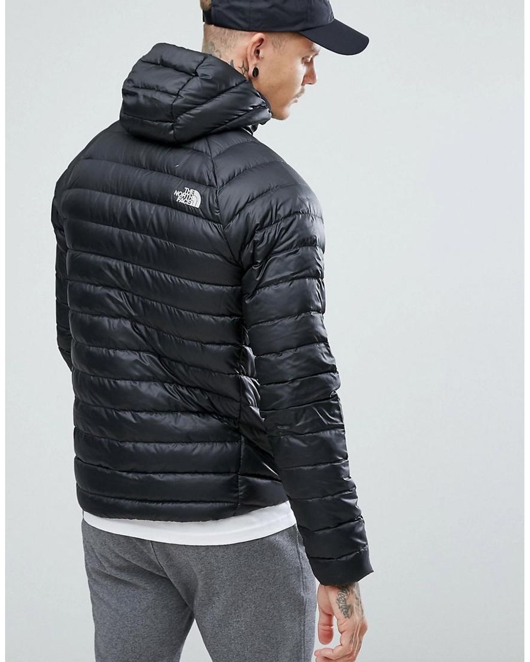 The North Face Trevail Hooded Lightweight Down Jacket In Black for Men |  Lyst Canada
